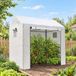Outsunny Kas-Staal, PE-200L x 140B x 200H cm-Wit