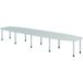 Hammerbacher table de réunion ton 10 pieds 520x130cm argent
