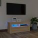 Maison Exclusive - Meuble TV avec éclairage LED, chêne Sonoma, 90x35x40 cm