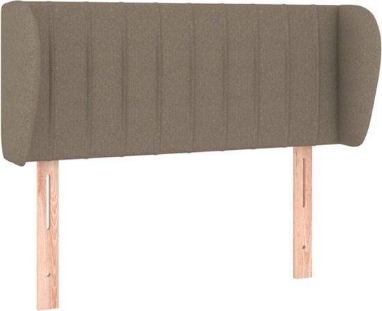 vidaXL Hoofdbord met randen 93x23x78/88 cm stof taupe