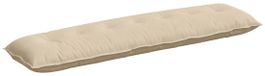 vidaXL Rugkussen Crèmekleurig 200 x 50 cm Microvezel Stof