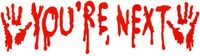 PARTYDECO - Bloederige gel stickers voor raam Halloween 50 cm