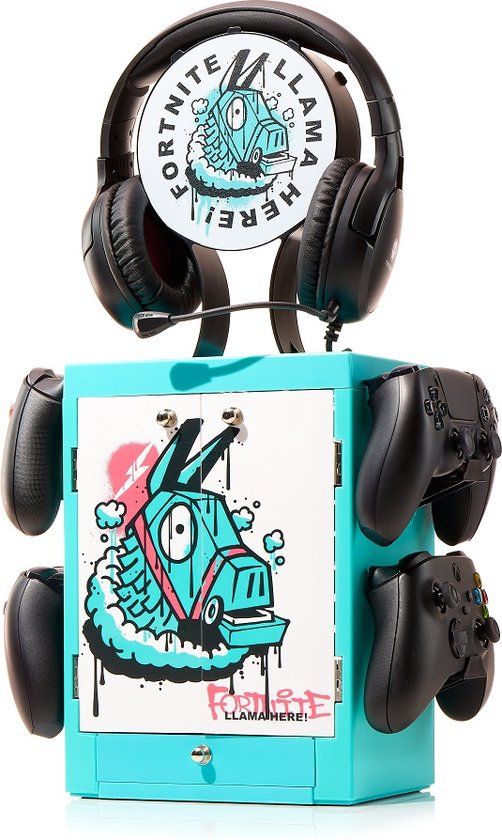 Numskull - Op Fortnite geïnspireerde Gaming Locker voor 4 Controllers - 10 Games - 1 Headset