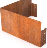 Merkloos Geroba Afboording Cortenedge Cortenstaal binnenhoek 30x30cm 15cm hoog zonder rand