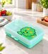 Melii 684ml Snackle Mini Dinosaurier Snackbox mit 6 Fächern & herausnehmbarer Trennwand, geeignet für Spülmaschine **B-Ware – geprüft** boîte de conservation vert