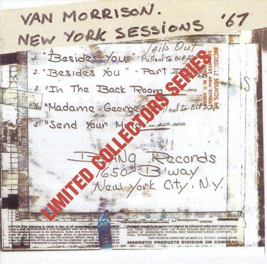 Bertus Distributie Van Morrison New York Sessions 1967