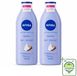 Nivea 2 x Lait pour le corps lisse avec beurre de karité pour peau sèche - 400 ml