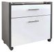 Meuble de salle de bain - Blanc brillant - Avec 2 tiroirs - 67 x 35 x 61,6 cm