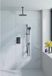 FortiFura Calvi Inbouw Regendoucheset - Thermostatisch - Plafondarm - Glijstang - 25cm - Hoofddouche - Ronde Handdouche - Metalen Doucheslang - Mat Zwart