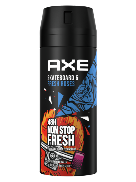 AXE Skateboard & Fresh Roses