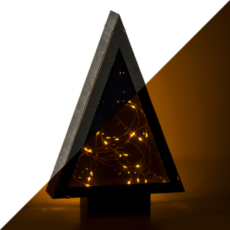 Lumineo Tafeldecoratie kerstboom | Lumineo | 19 x 28 cm (40 Micro LEDs, Timer, Binnen)