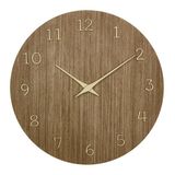 TFA Dostmann TFA Wandklok - donker naturel hout - D30 cm