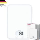Beurer KS 19 Pure White Keukenweegschaal – Digitaal – 5 kg – Tarra Functie – Touchbediening – Ultra Plat – Incl. Batterij – 5 Jaar Garantie – Wit
