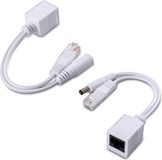 kwmobile PoE adapter - Passive power over ethernet adapter kabelset - Injector and splitterkabel voor netwerk, IP telefoons en IP camera's - 2 stuks