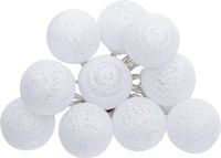 Atmosphera Guirlande LED 10 boules - D6 cm - blanc - 1,5 mètre - Éclairage d'ambiance