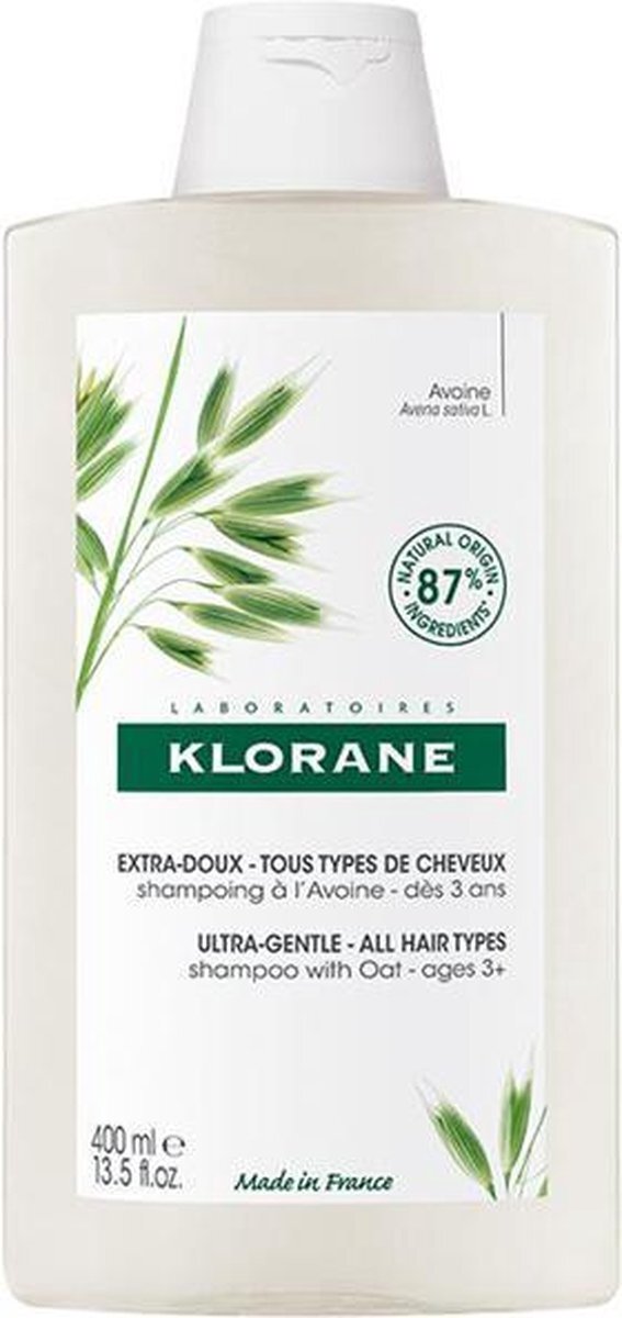 Klorane Haar Avoine Lait D'Avoine/Havermelk Shampoo Alle Haartypen 400ml