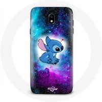 Maniacase Hoesje voor Samsung Galaxy J7 2017 Stitch Ohana Quote Gekleurde Ruimte