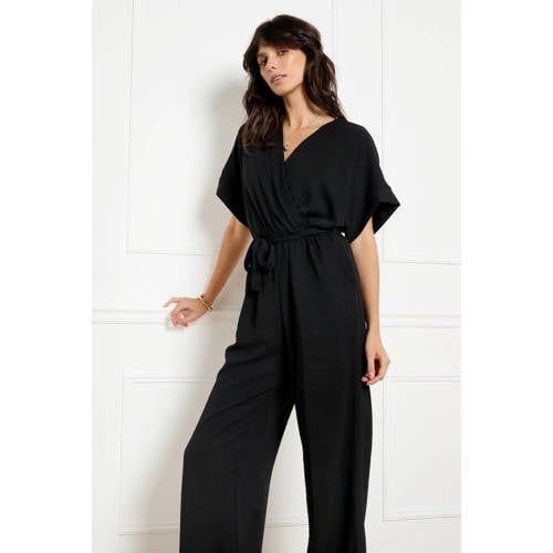 LOLALIZA jumpsuit met ceintuur - zwart