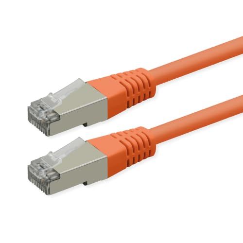 ROLINE S/FTP Patch Cord, Cat.6, PoE, Orange, 0.5 m