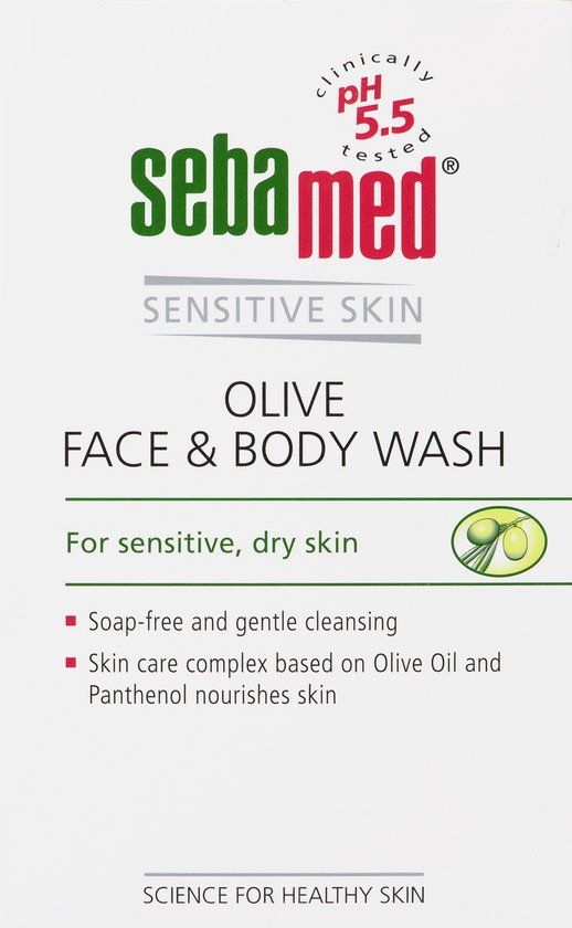 Sebamed Olive Face & Body Wash - 200 ml - Voor gevoelige en droge huid