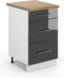 Vicco Fame-Line Keukenkasten – 50 cm WB Eik Antraciet Hoogglans