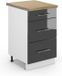 Vicco Fame-Line Keukenkasten – 50 cm WB Eik Antraciet Hoogglans