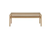 1898 Table basse Lid Chêne pigmenté blanc, 125×50 cm
