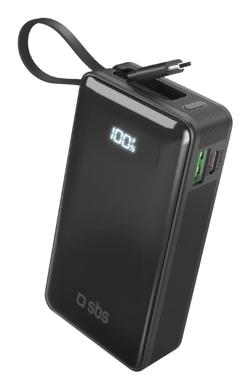 SBS TTBB10000LCDTCPD20K Powerbank - 10000 mAh - Zwart