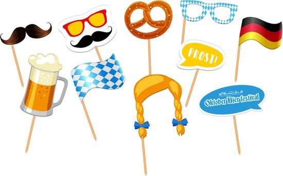 Folat - Photobooth Accessoires Oktober Bier Festival - 10 stuks