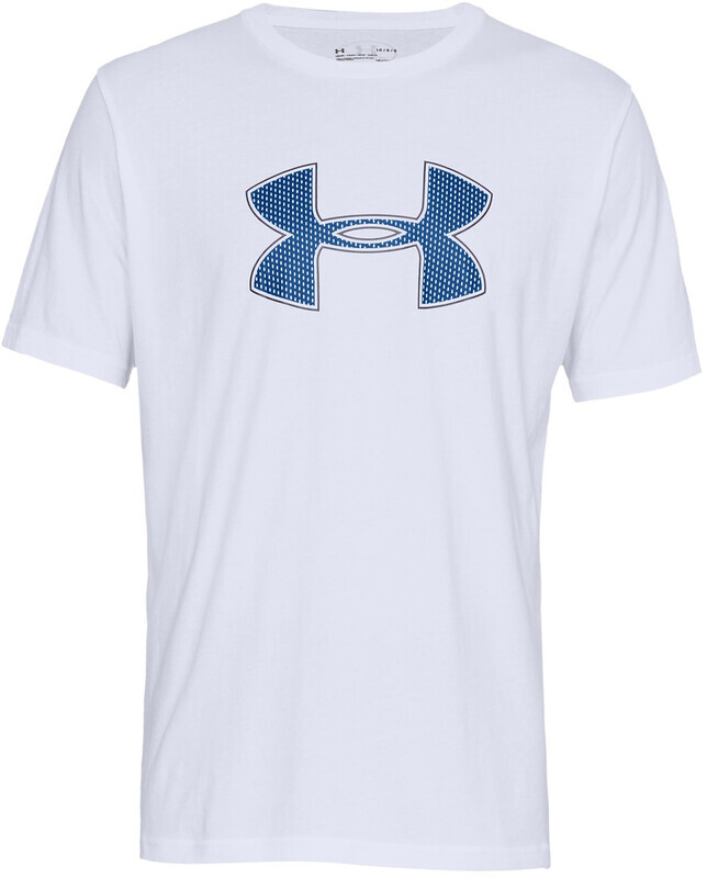 Under Armour Big Logo Short Sleeve Shirt Men, white-royal