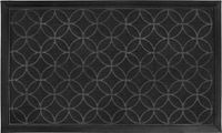 Douceur FEUILLES rubberen deurmat, 45 x 75 cm, zwart