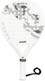 VirtuFit Hybrid Padel Racket - Wit - Grijs - Competitiespeler - Druppelvormig Blad - 365-375 gram