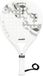 VirtuFit Raquette de padel hybride - Blanc - Gris - Joueur de compétition - Tête en forme de goutte d'eau - 365-375 grammes