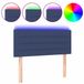 vidaXL Hoofdbord LED 100x5x78/88 cm stof bleu