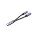 UNITEK M205A Adaptateur audio Noir, Gris Aluminium USB Type-C
