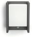 Philips Buitenwandlamp LED Arbour Large, met bewegingssensor, warm wit licht, IP44, antracietkleurig aluminium