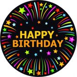 Bellatio Decorations Happy Birthday Onderzetters/Bierviltjes - 25 stuks