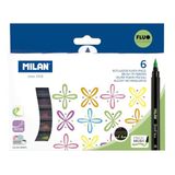 Box Milan® Box met 6 penseelstiften Fluo