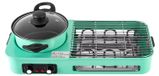 StarTech Elektrische grillpan 3-in-1 - Hotpot en tafelgrill - Anti-aanbaklaag, afneembaar en reinigbaar - 2000–2500 W, 220 V, EU-stekker - Geschikt voor 3–6 personen - Groen
