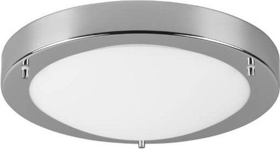 TRIO CONDUS Plafondlamp - Nikkel mat - IP44 - 31.5 cm - Excl. Lichtbron