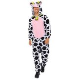 Amscan Riethmüller Europe GmbH Animals Plush Cow volwassen kostuum XL Zwart Wit