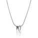 Mart Visser by ZINZI 45cm collier serpent en argent avec pendentif de forme organique 21mm MVC25