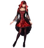 "VAMPIRESS" Widmann Milano Party Fashion Kostuum Vampier Jurk Dames Rood/Zwart Maat L