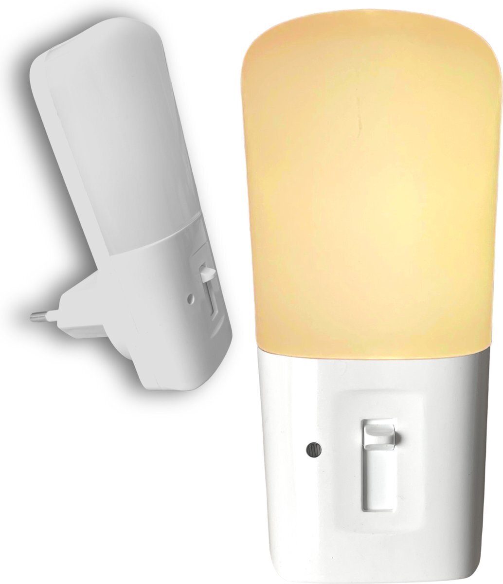 Fienosa® Nachtlampje voor kinderen - Nachtlampje Stopcontact - Dag en Nacht Sensor - Warm Wit Licht - Dimbaar
