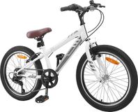 vidaXL Mountainbike 24 Inch 6-Snelheid Wit voor Kinderen 8-12 Jaar