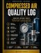Compressed Air Quality Log: Professional Record Book for Compressed Air System Information, ISO 8573 Air Quality Testing, Moisture, Oil and Particle ... Maintenance Records, and Audit Documentation