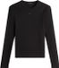 Tommy Hilfiger Slim Essential Rib Longsleeve Shirt Dames - Zwart - Maat S