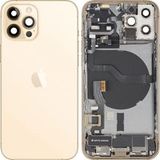 Apple iPhone 12 Pro Battery Cover, with Middle Housing, Complete Parts, Gold, Premium Exchange