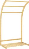 HOMCOM Handdoekrek Bamboe 50x29x84cm Natuurlijk Hout