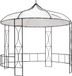 vidaXL Prieel rond 300x290 cm wit